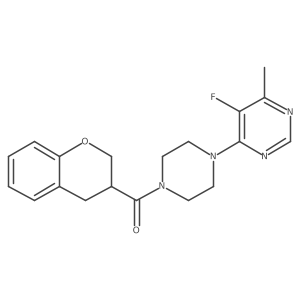 4-[4-(3,4-dihydro-2H-1-benzopyran-3-carbonyl)piperazin-1-yl]-5-fluoro-6-methylpyrimidine结构式