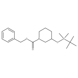 Benzyl (3S)-3-[(tert-butyldimethylsilyl)oxy]piperidine-1-carboxylate结构式