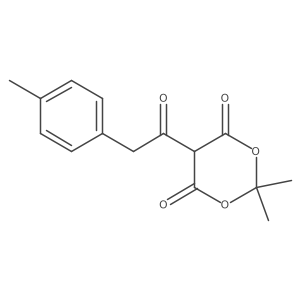 2,2-Dimethyl-5-(2-(p-tolyl)acetyl)-1,3-dioxane-4,6-dione Structure