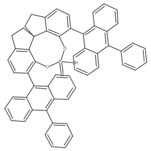 12-Hydroxy-1,10-bis(10-phenylanthracen-9-yl)-4,5,6,7-tetrahydroiindeno[7,1-de:1',7'-fg][1,3,2]dioxaphosphocine 12-oxide结构式