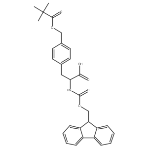 (2S)-3-[4-(2,2-dimethylpropanoyloxymethyl)phenyl]-2-(9H-fluoren-9-ylmethoxycarbonylamino)propanoic acid Structure