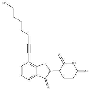 3-[4-(7-Hydroxyhept-1-ynyl)-1-oxo-isoindolin-2-yl]piperidine-2,6-dione结构式