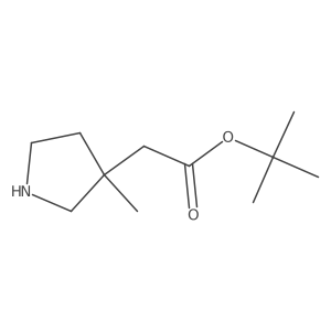 Tert-butyl 2-(3-methylpyrrolidin-3-yl)acetate结构式