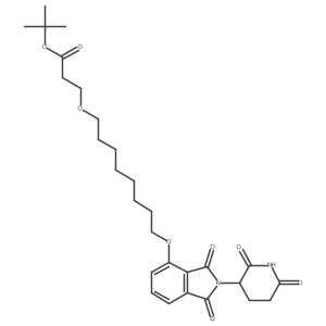 Tert-butyl 3-[8-[2-(2,6-dioxo-3-piperidyl)-1,3-dioxo-isoindolin-4-yl]oxyoctoxy]propanoate Structure