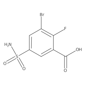 3-Bromo-2-fluoro-5-sulfamoylbenzoic acid Structure
