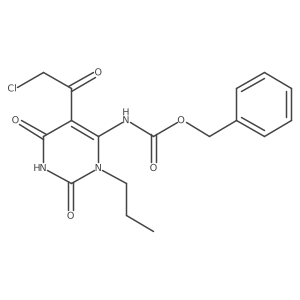 benzyl N-[5-(2-chloroacetyl)-2,6-dioxo-3-propyl-1,2,3,6-tetrahydropyrimidin-4-yl]carbamate结构式