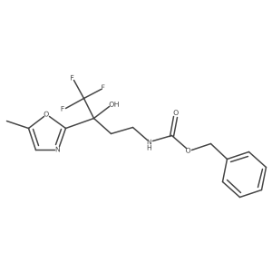 benzyl N-[4,4,4-trifluoro-3-hydroxy-3-(5-methyl-1,3-oxazol-2-yl)butyl]carbamate结构式