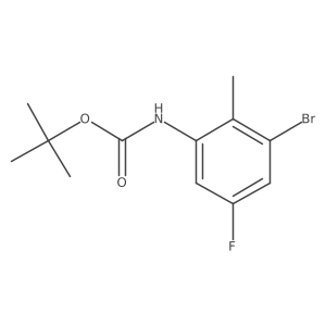 tert-butyl N-(3-bromo-5-fluoro-2-methylphenyl)carbamate Structure