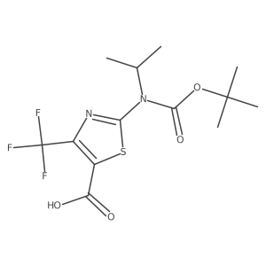 2-{[(Tert-butoxy)carbonyl](propan-2-yl)amino}-4-(trifluoromethyl)-1,3-thiazole-5-carboxylic acid结构式