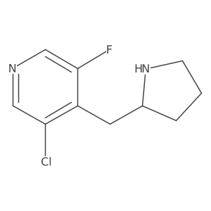 3-Chloro-5-fluoro-4-[(pyrrolidin-2-yl)methyl]pyridine Structure