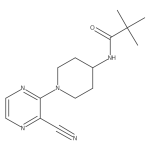 N-[1-(3-cyanopyrazin-2-yl)piperidin-4-yl]-2,2-dimethylpropanamide结构式