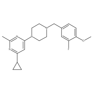4-Cyclopropyl-6-{4-[(3-fluoro-4-methoxyphenyl)methyl]piperazin-1-yl}-2-methylpyrimidine Structure
