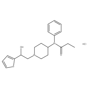 N-(1-(2-hydroxy-2-(thiophen-2-yl)ethyl)piperidin-4-yl)-N-phenylpropanamide-d5,monohydrochloride Structure