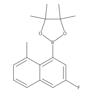 2-(3-Fluoro-8-methyl-1-naphthalenyl)-4,4,5,5-tetramethyl-1,3,2-dioxaborolane结构式