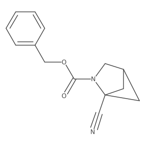 Benzyl 1-cyano-2-azabicyclo[2.1.1]hexane-2-carboxylate结构式