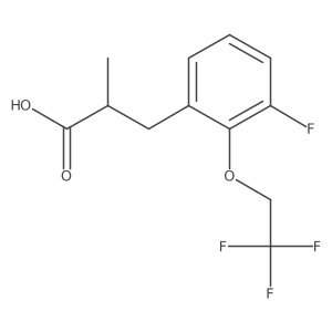 3-(3-Fluoro-2-(2,2,2-trifluoroethoxy)phenyl)-2-methylpropanoic acid Structure