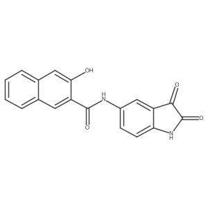 N-(2,3-Dihydro-2,3-dioxo-1H-indol-5-yl)-3-hydroxy-2-naphthalenecarboxamide结构式