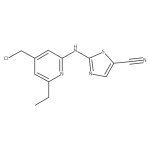2-{[4-(Chloromethyl)-6-ethylpyridin-2-yl]amino}-1,3-thiazole-5-carbonitrile结构式