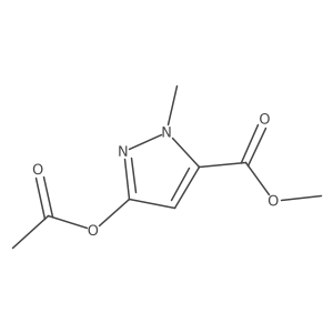 Methyl 3-(acetyloxy)-1-methyl-1H-pyrazole-5-carboxylate结构式