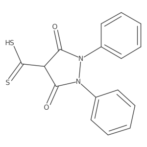 3,5-Dioxo-1,2-diphenyl-4-pyrazolidinecarbodithioic acid结构式