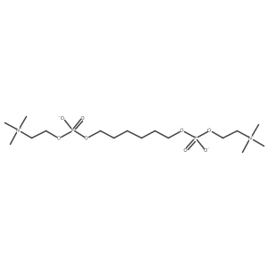 Hexane-1,6-diyl bis(2-(trimethylammonio)ethyl) bis(phosphate)结构式