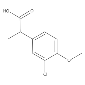 2-(3-Chloro-4-methoxyphenyl)propanoic acid结构式