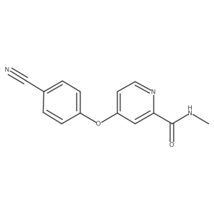4-(4-Cyanophenoxy)-N-methyl-2-pyridinecarboxamide结构式