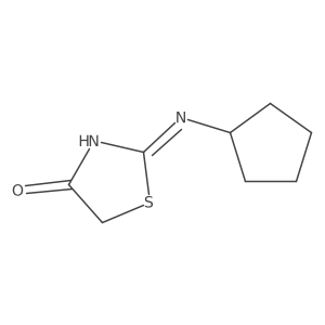 2-(Cyclopentylamino)-4,5-dihydro-1,3-thiazol-4-one结构式