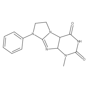 4-Methyl-6-phenyl-4a,7,8,9a-tetrahydropurino[7,8-a]imidazole-1,3-dione Structure