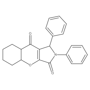 1,2-diphenyl-4a,5,6,7,8,8a-hexahydro-1H-chromeno[2,3-c]pyrrole-3,9-dione结构式