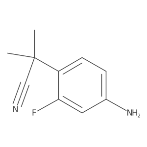 2-(4-Amino-2-fluoro-phenyl)-2-methyl-propionitrile结构式