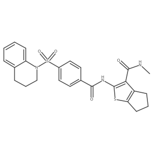 2-(4-((3,4-dihydroquinolin-1(2H)-yl)sulfonyl)benzamido)-N-methyl-5,6-dihydro-4H-cyclopenta[b]thiophene-3-carboxamide Structure