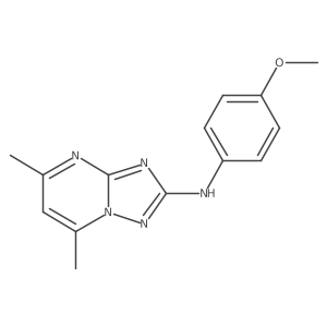 N-(4-methoxyphenyl)-5,7-dimethyl[1,2,4]triazolo[1,5-a]pyrimidin-2-amine结构式