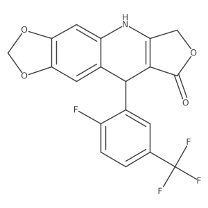 9-[2-fluoro-5-(trifluoromethyl)phenyl]-6,9-dihydro[1,3]dioxolo[4,5-g]furo[3,4-b]quinolin-8(5H)-one Structure