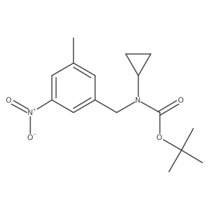 n-Tert-butoxycarbonyl-n-cyclopropyl-n-(3-methyl-5-nitrobenzyl)amine Structure