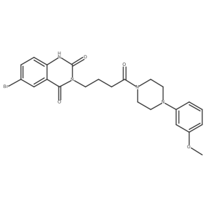 6-bromo-3-(4-(4-(3-methoxyphenyl)piperazin-1-yl)-4-oxobutyl)quinazoline-2,4(1H,3H)-dione结构式
