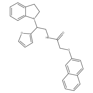 N-(2-(furan-2-yl)-2-(indolin-1-yl)ethyl)-2-(naphthalen-2-yloxy)acetamide Structure