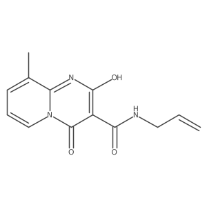 N-allyl-2-hydroxy-9-methyl-4-oxo-4H-pyrido[1,2-a]pyrimidine-3-carboxamide结构式