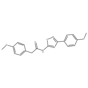 2-(4-methoxyphenyl)-N-[3-(4-methoxyphenyl)-1,2,4-thiadiazol-5-yl]acetamide Structure