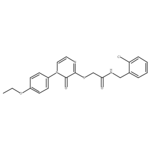 N-(2-chlorobenzyl)-2-((4-(4-ethoxyphenyl)-3-oxo-3,4-dihydropyrazin-2-yl)thio)acetamide结构式