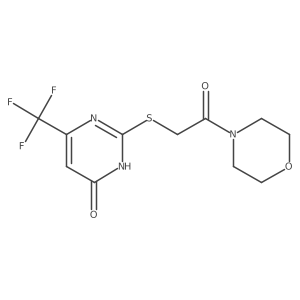 2-((2-morpholino-2-oxoethyl)thio)-6-(trifluoromethyl)pyrimidin-4(3H)-one结构式