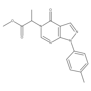 methyl 2-[4-oxo-1-(p-tolyl)pyrazolo[3,4-d]pyrimidin-5-yl]propanoate Structure