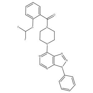 1-{2-[(difluoromethyl)sulfanyl]benzoyl}-4-{3-phenyl-3H-[1,2,3]triazolo[4,5-d]pyrimidin-7-yl}piperazine Structure