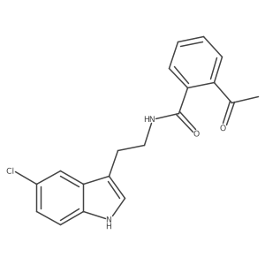 2-acetyl-N-[2-(5-chloro-1H-indol-3-yl)ethyl]benzamide结构式