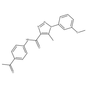 N-(4-acetylphenyl)-1-(3-methoxyphenyl)-5-methyl-1H-1,2,3-triazole-4-carboxamide结构式