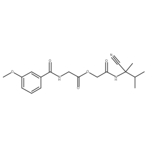 [(1-Cyano-1,2-dimethylpropyl)carbamoyl]methyl 2-[(3-methoxyphenyl)formamido]acetate Structure