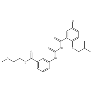 5-Bromo-N-[[[3-[[(2-methoxyethyl)amino]carbonyl]phenyl]amino]thioxomethyl]-2-(2-methylpropoxy)benzamide Structure