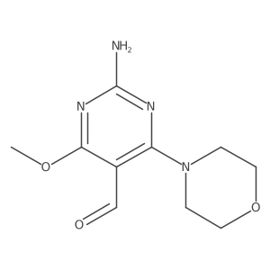 2-Amino-4-methoxy-6-morpholin-4-ylpyrimidine-5-carbaldehyde Structure