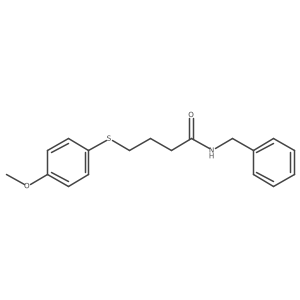 N-benzyl-4-((4-methoxyphenyl)thio)butanamide Structure