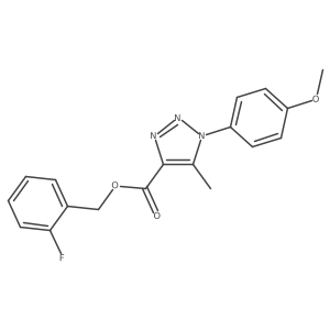 2-fluorobenzyl 1-(4-methoxyphenyl)-5-methyl-1H-1,2,3-triazole-4-carboxylate结构式